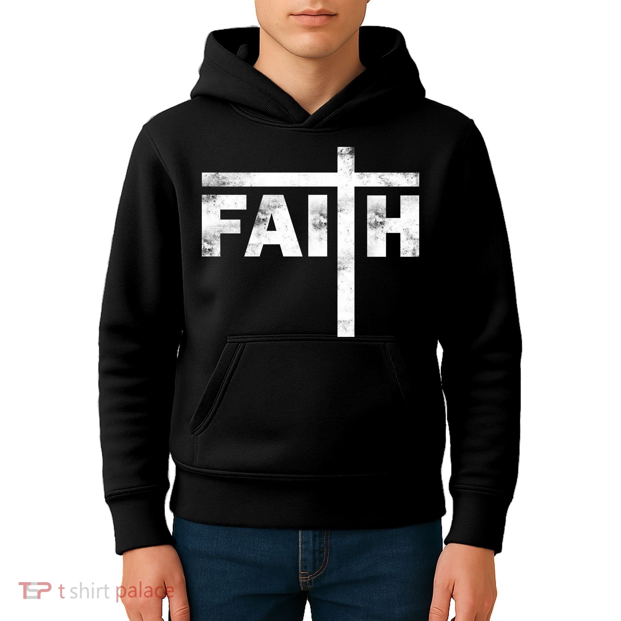 Faith Cross Logo Kids Hoodie