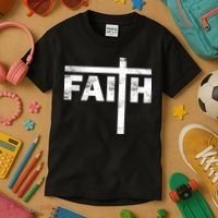 Faith Cross Logo Kids T-Shirt thumb 3