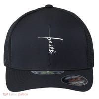 Faith Cross Symbol Flexfit Unipanel Trucker Cap thumb 0