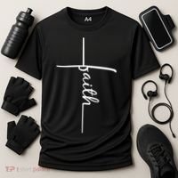 Faith Cross Symbol Cooling Performance Crew T-Shirt thumb 3