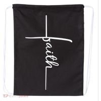 Faith Cross Symbol Drawstring Bag thumb 0