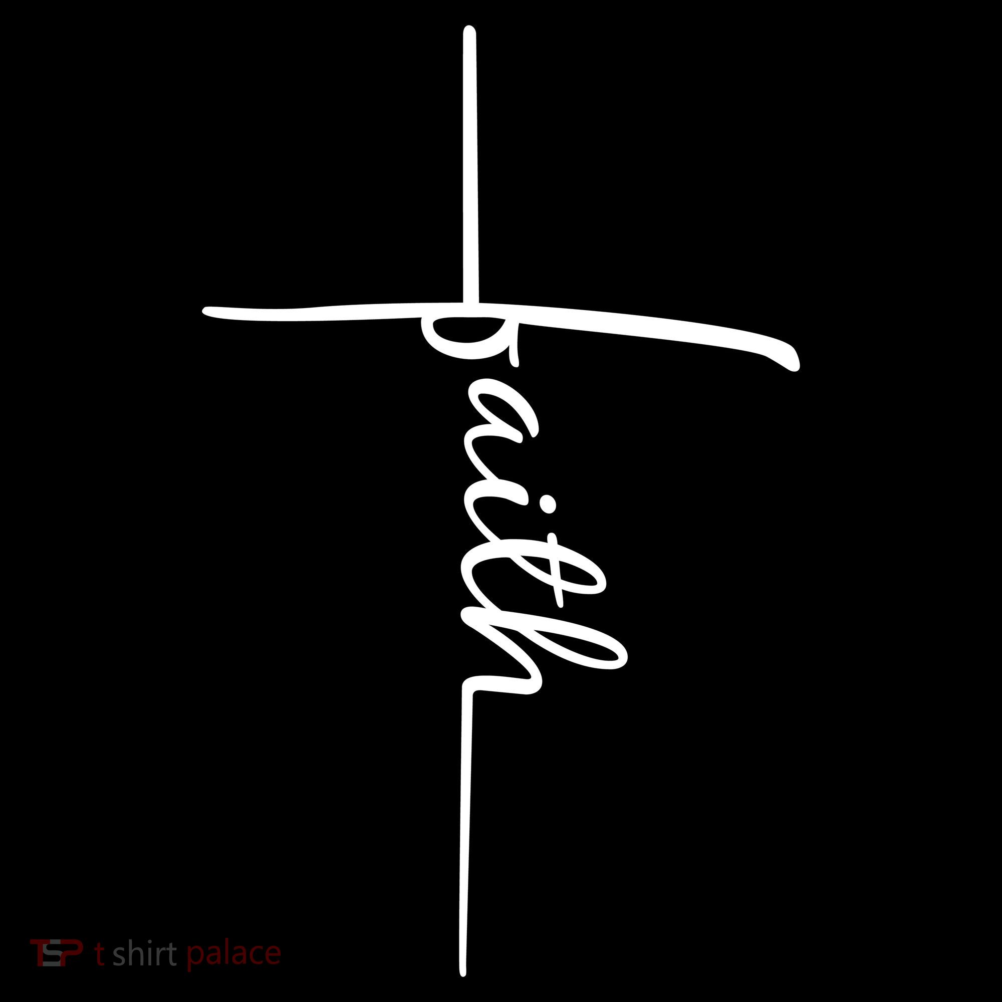 Faith Cross Symbol Drawstring Bag