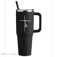 Faith Cross Symbol 40oz Vacuum Insulated Stainless Steel Travel Tumbler thumb 0