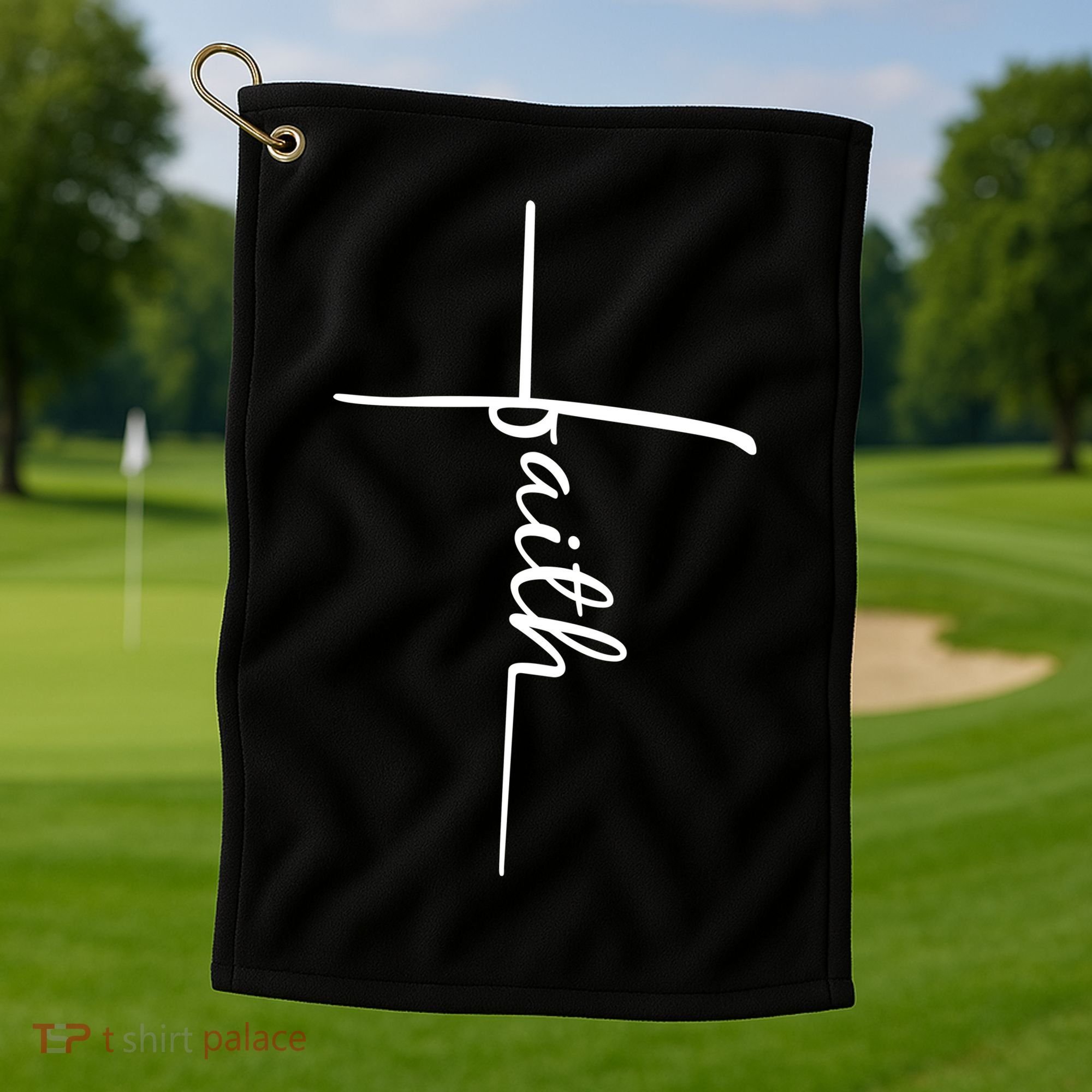 Faith Cross Symbol Golf Towel