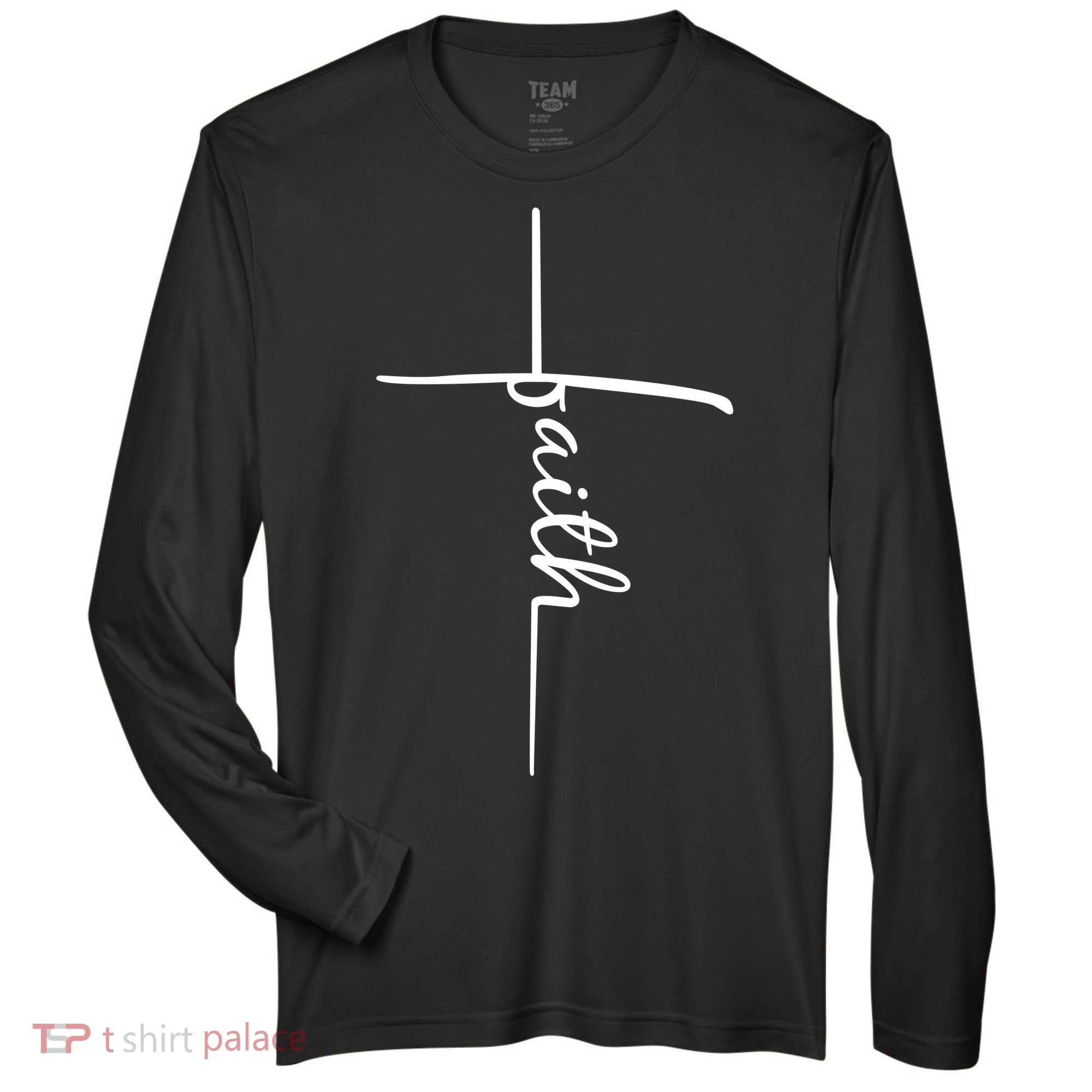 Faith Cross Symbol Zone Performance Long-Sleeve T-Shirt