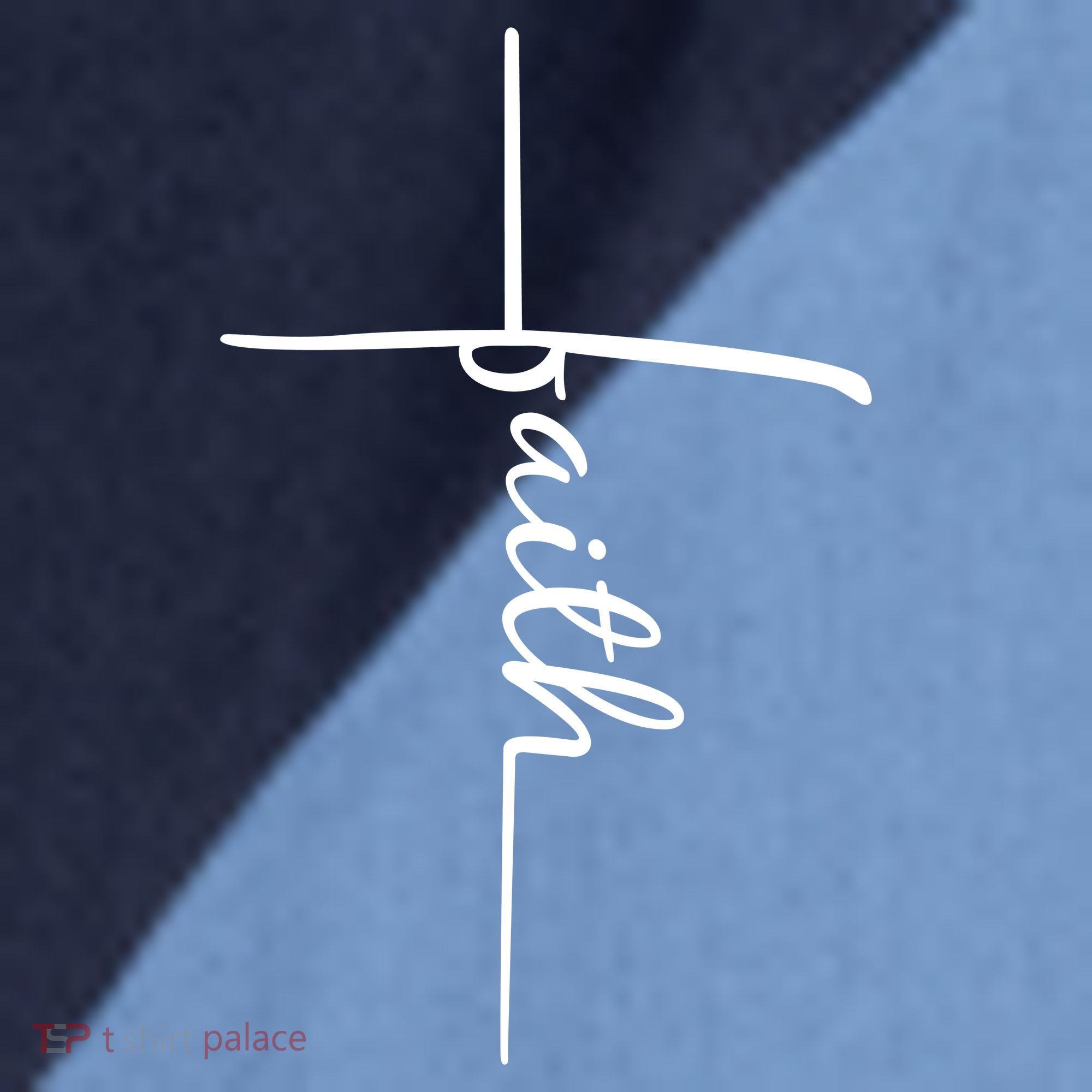 Faith Cross Symbol Raglan Baseball Sleeve Shirt