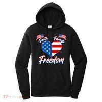 Faith Family Freedom USA American Flag Heart Women's Hoodie thumb 0