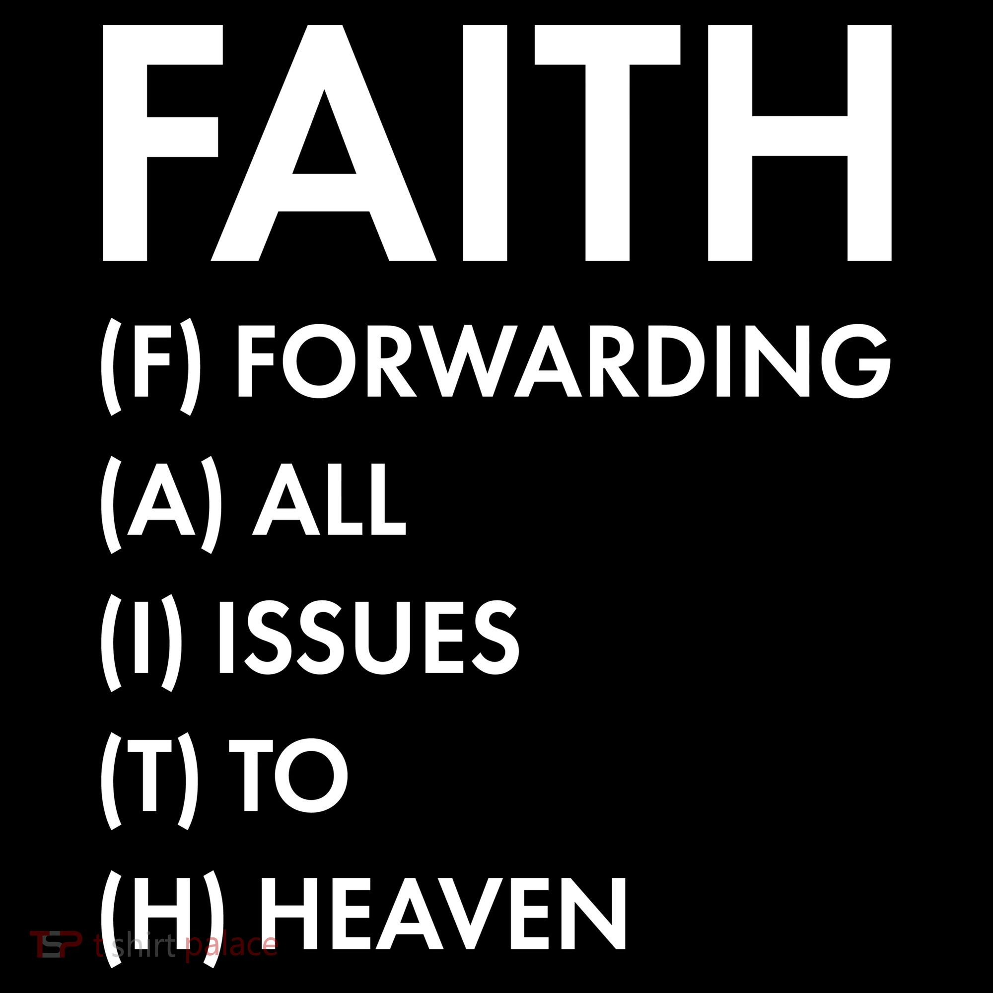 Faith Forwarding All Issues To Heaven Apron