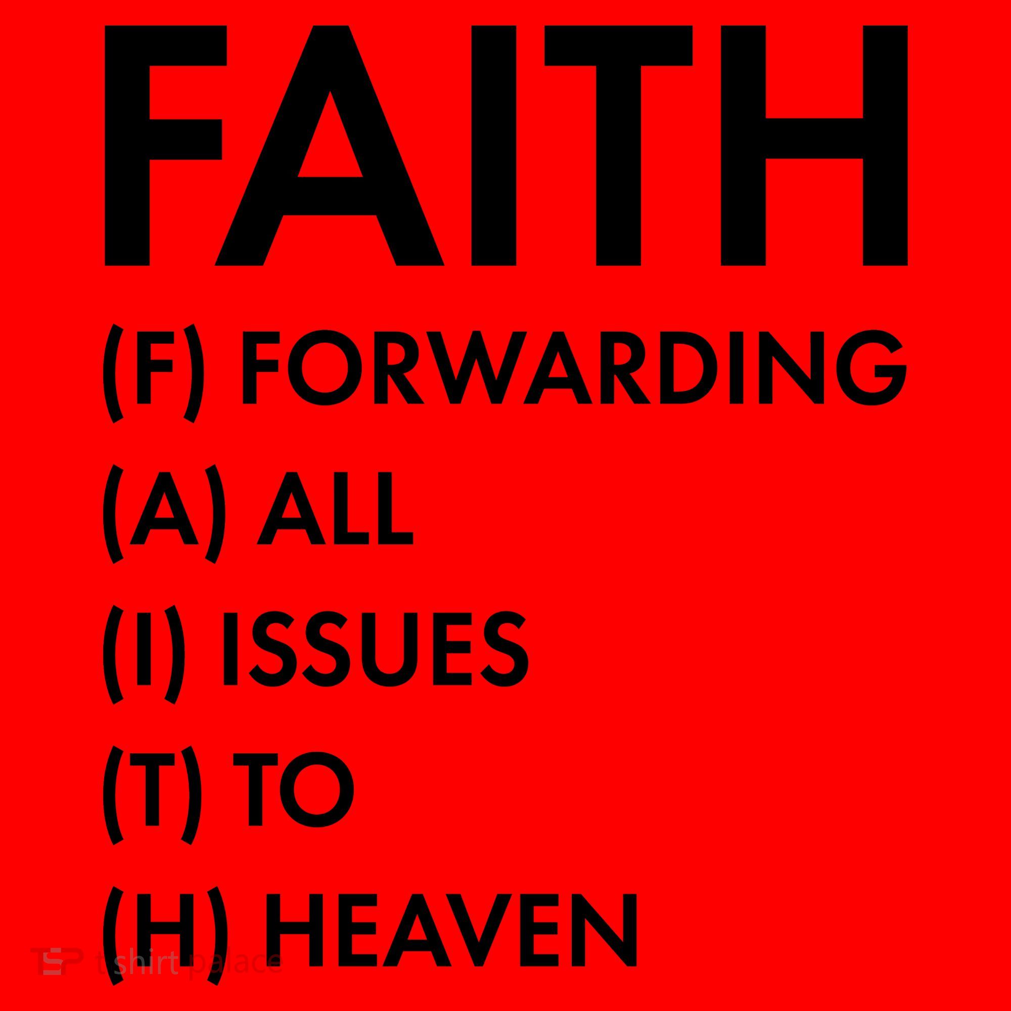 Faith Forwarding All Issues To Heaven Santa Hat