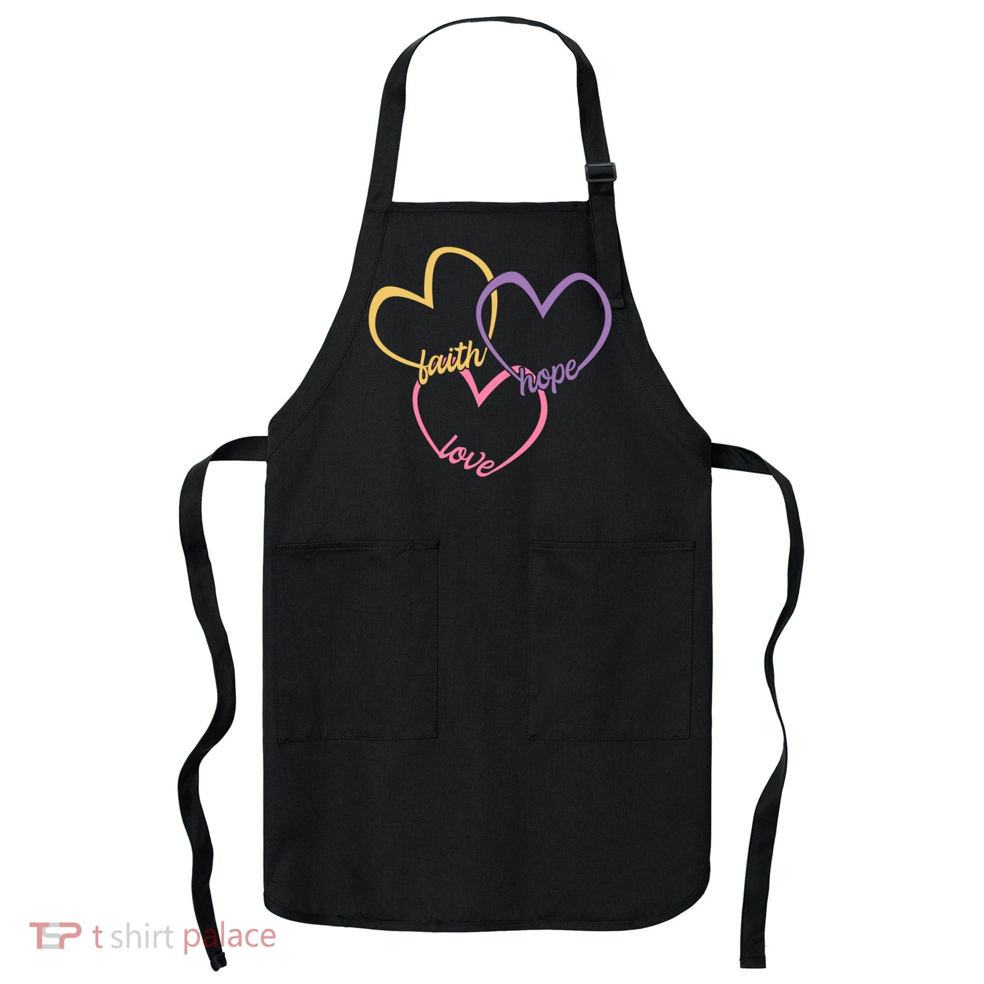 Faith Hope & Love Hearts Apron