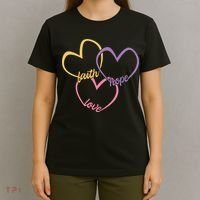 Faith Hope & Love Hearts T-Shirt thumb 4