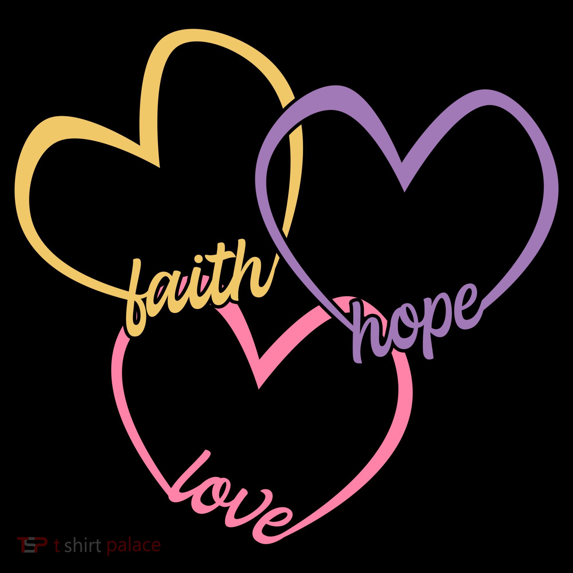 Faith Hope & Love Hearts Women's Hoodie