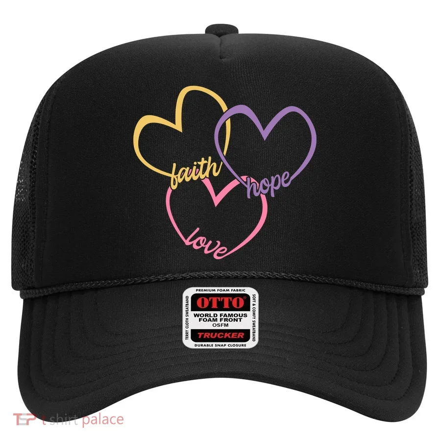 Faith Hope & Love Hearts Hat