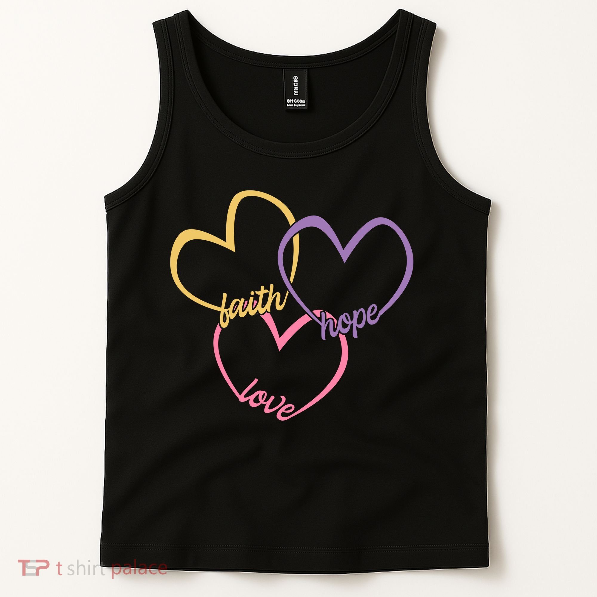 Faith Hope & Love Hearts Tank Top