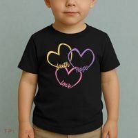 Faith Hope & Love Hearts Toddler T-Shirt thumb 2