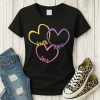 Faith Hope & Love Hearts Women's T-Shirt thumb 3