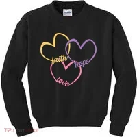 Faith Hope & Love Hearts Kids Sweatshirt thumb 0