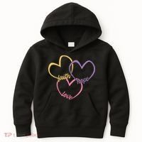 Faith Hope & Love Hearts Kids Hoodie thumb 0