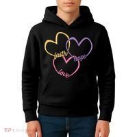 Faith Hope & Love Hearts Kids Hoodie thumb 4