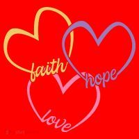 Faith Hope & Love Hearts Santa Hat thumb 1