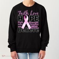 Faith Hope Breast Cancer Awareness Women's Sweatshirt thumb 0
