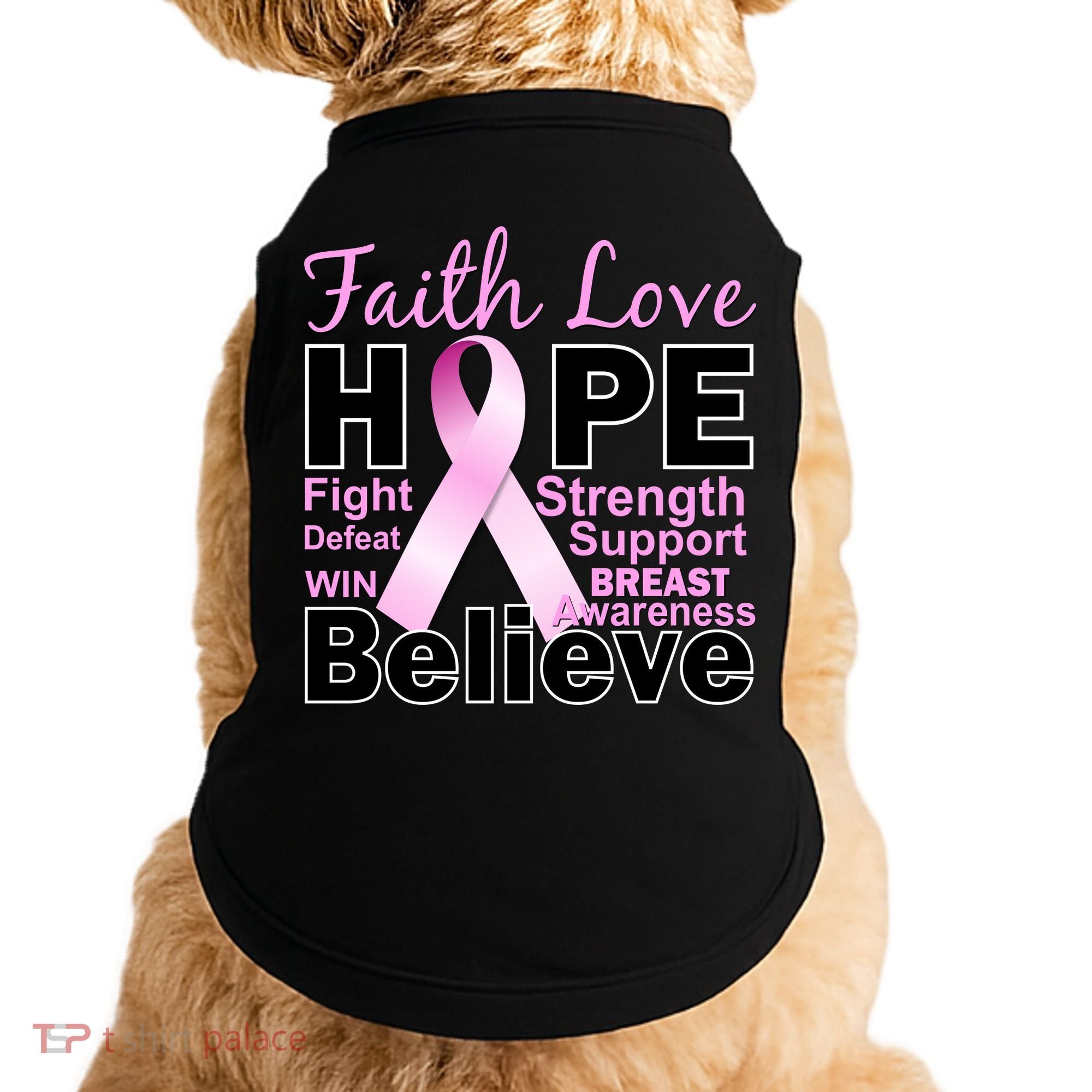 Faith Hope Breast Cancer Awareness Doggie Tank