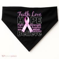 Faith Hope Breast Cancer Awareness USA-Made Doggie Bandana thumb 0