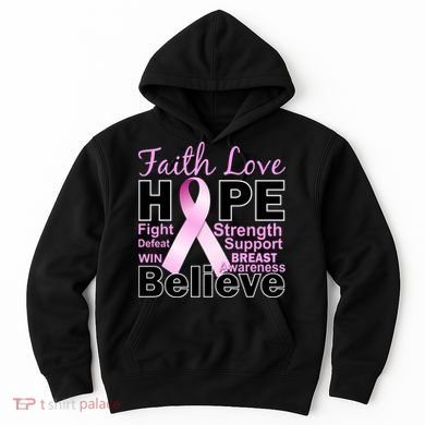Faith Hope Breast Cancer Awareness Hoodie