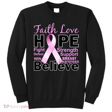 Faith Hope Breast Cancer Awareness Sweatshirt