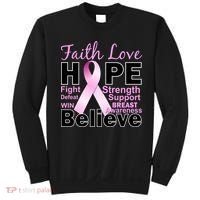 Faith Hope Breast Cancer Awareness Sweatshirt thumb 0