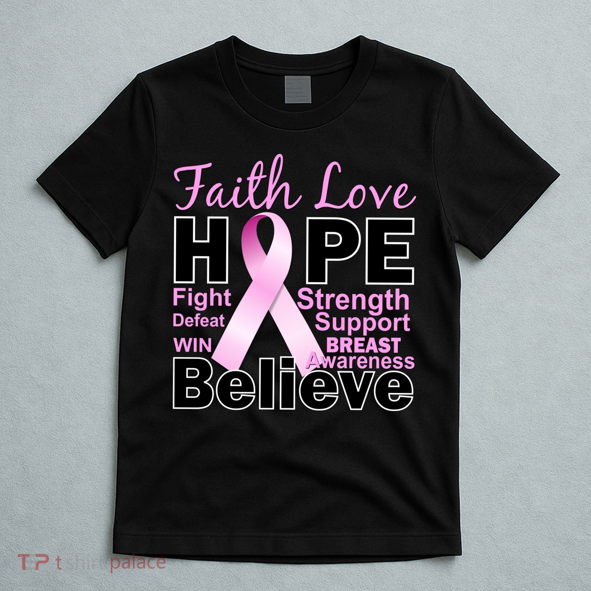 Faith Hope Breast Cancer Awareness T-Shirt