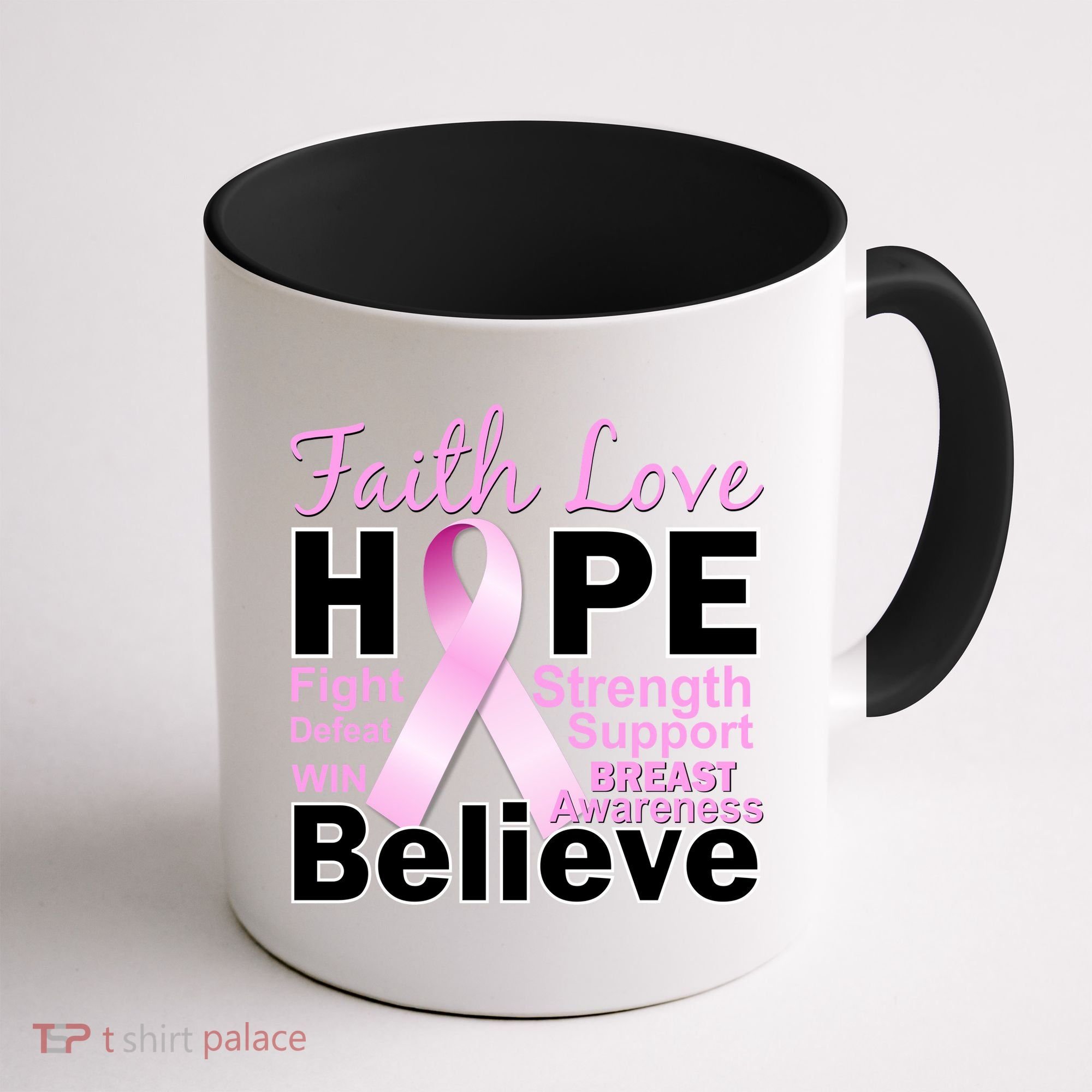 Faith Hope Breast Cancer Awareness Coffee Mug