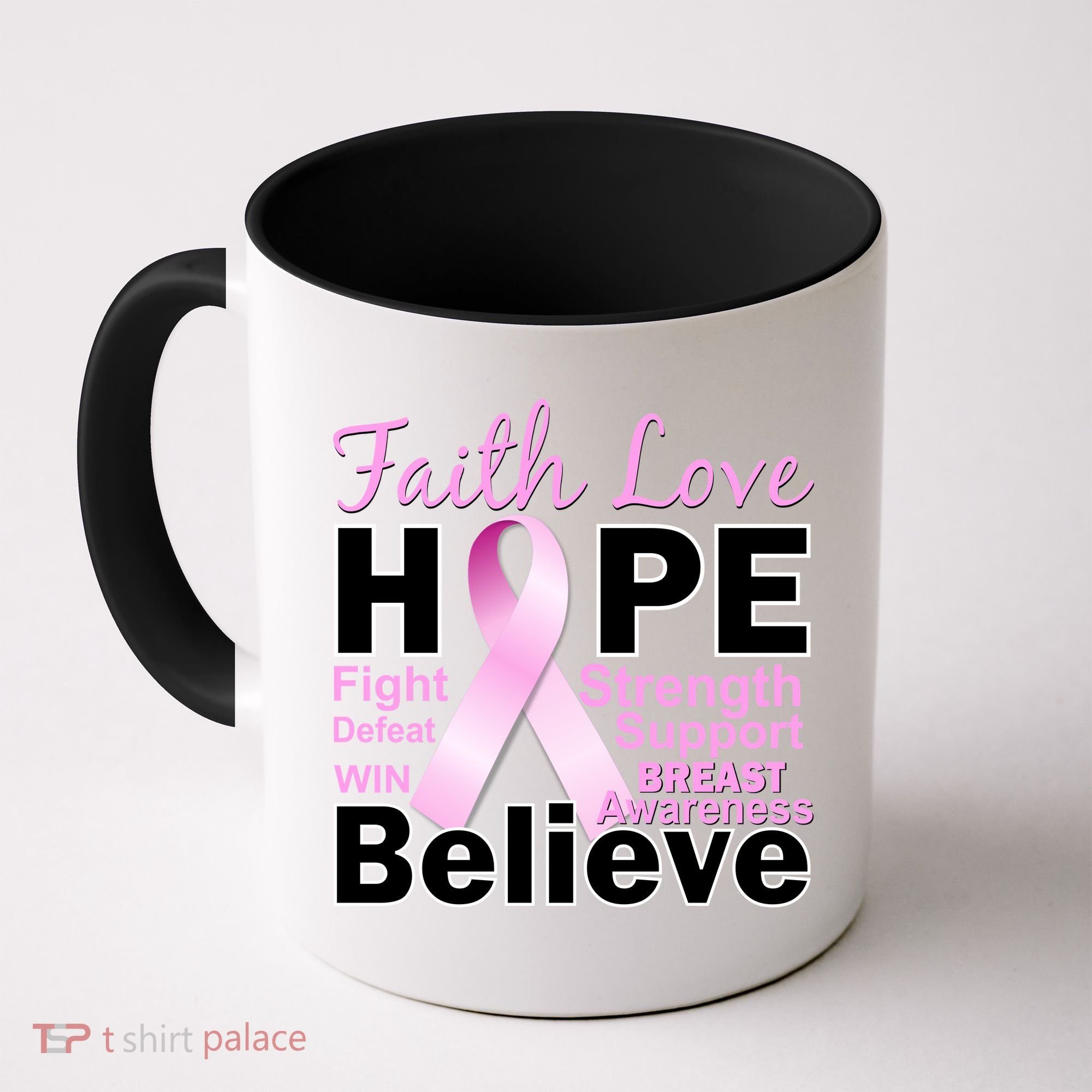 Faith Hope Breast Cancer Awareness Coffee Mug