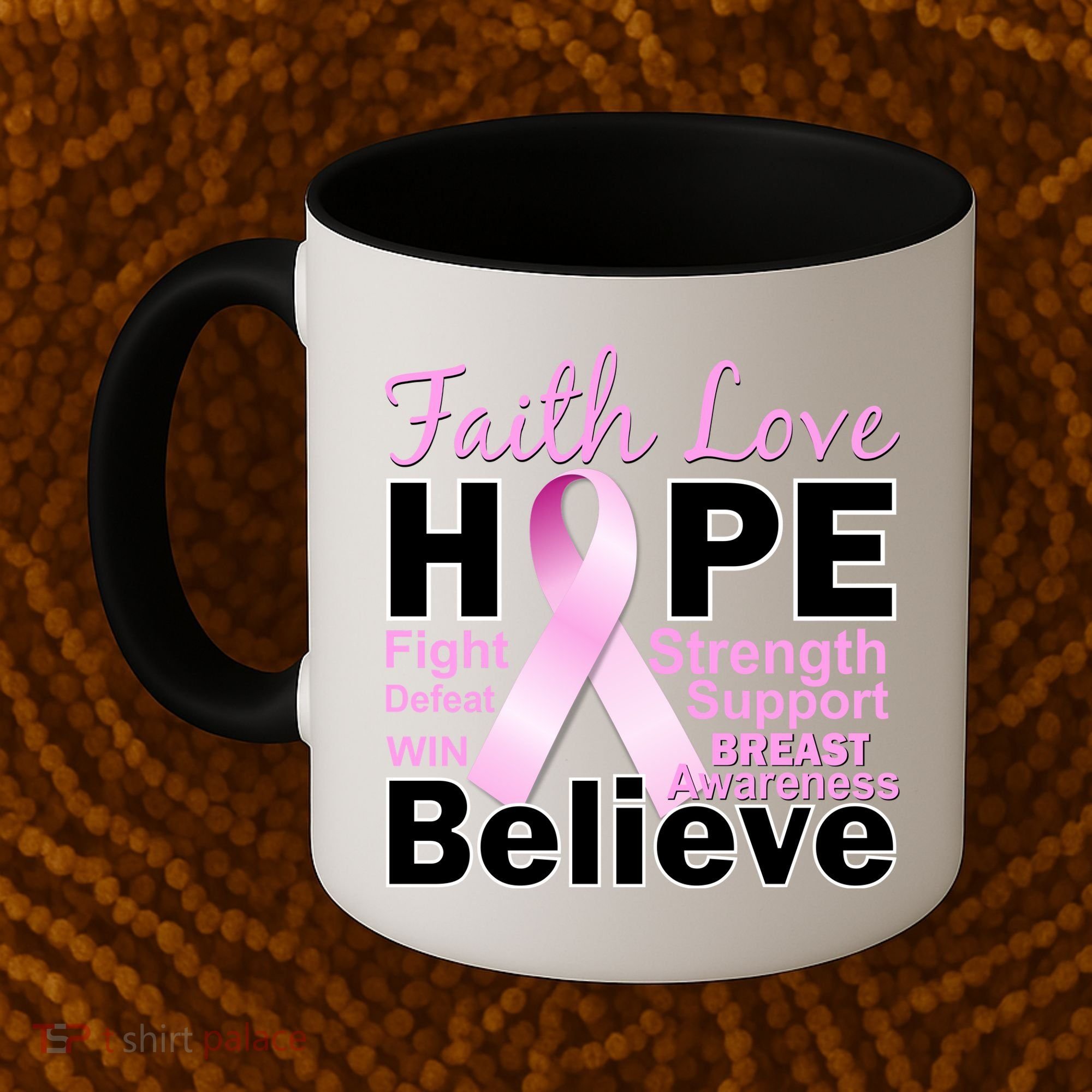 Faith Hope Breast Cancer Awareness Coffee Mug