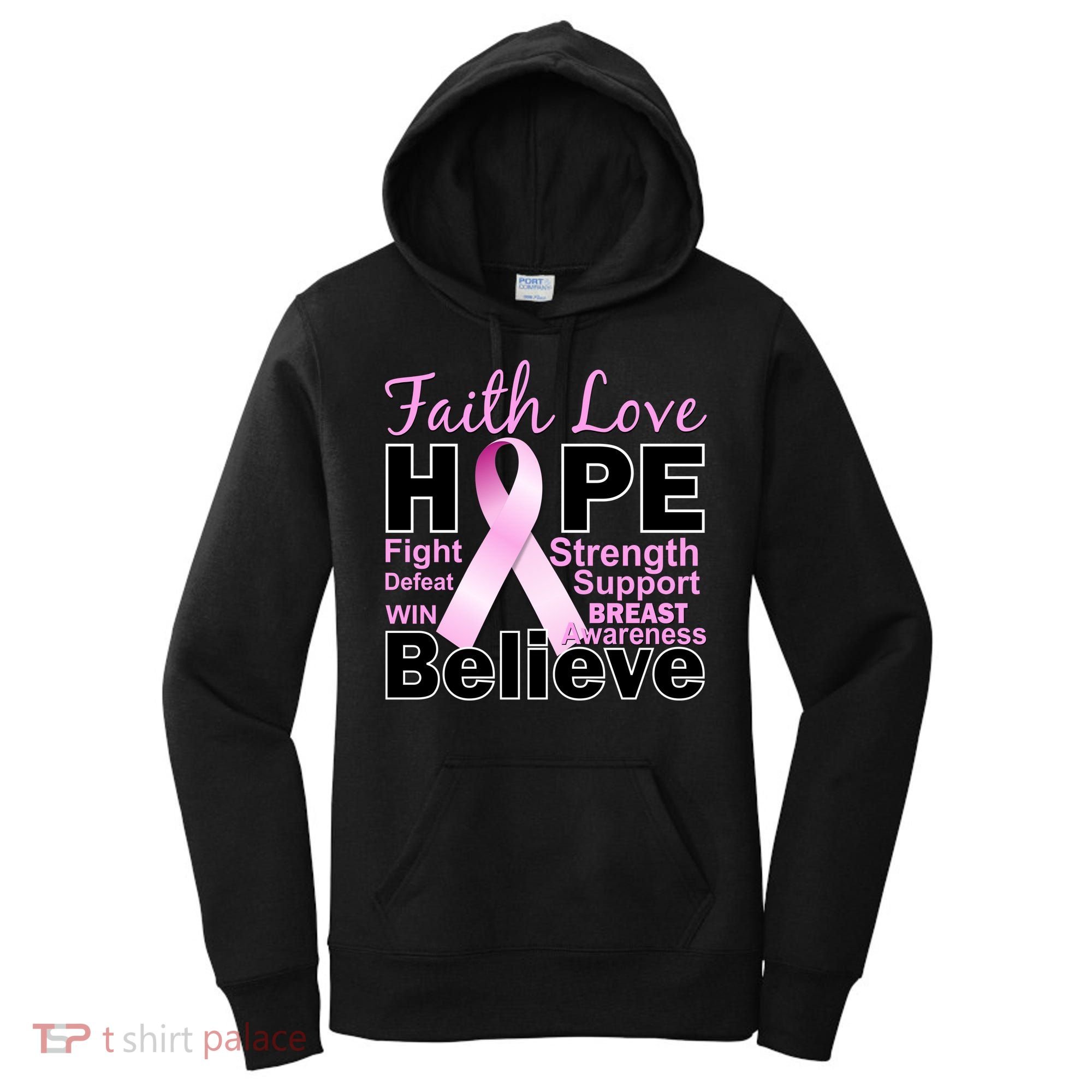 Faith Hope Breast Cancer Awareness Women's Hoodie