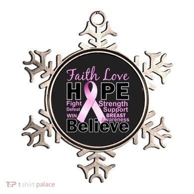 Faith Hope Breast Cancer Awareness Ornament