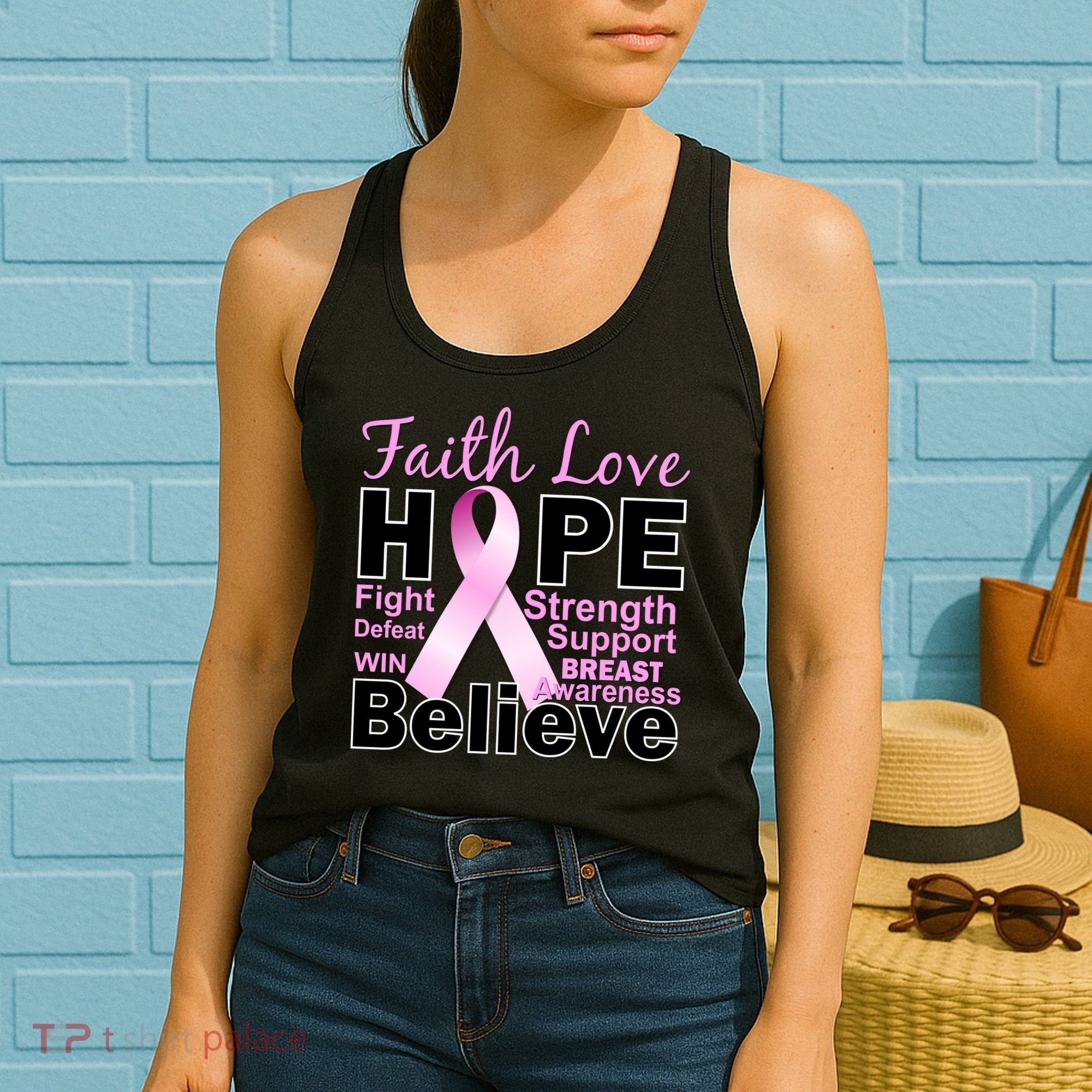Faith Hope Breast Cancer Awareness Women's Tank Top