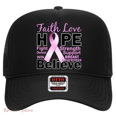 Faith Hope Breast Cancer Awareness Hat