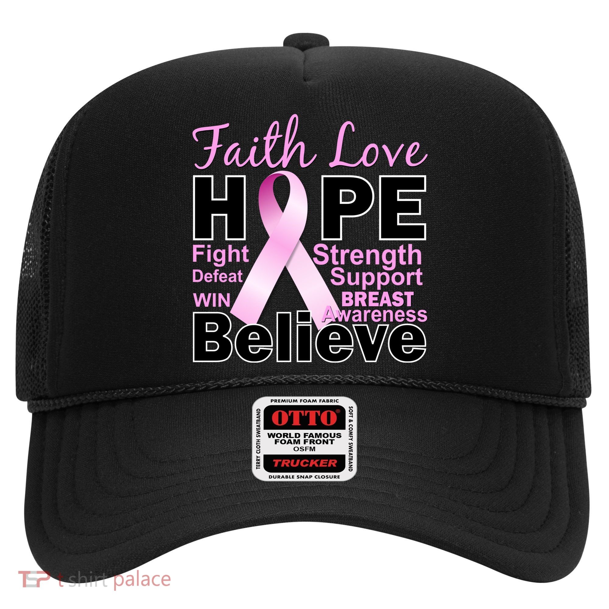 Faith Hope Breast Cancer Awareness Hat