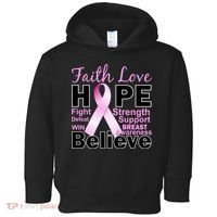 Faith Hope Breast Cancer Awareness Toddler Hoodie thumb 0