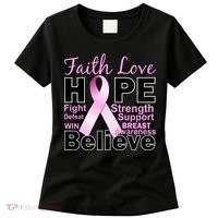Faith Hope Breast Cancer Awareness Women's T-Shirt thumb 0