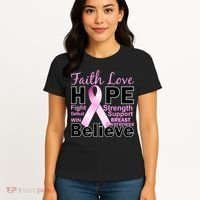Faith Hope Breast Cancer Awareness Women's T-Shirt thumb 4