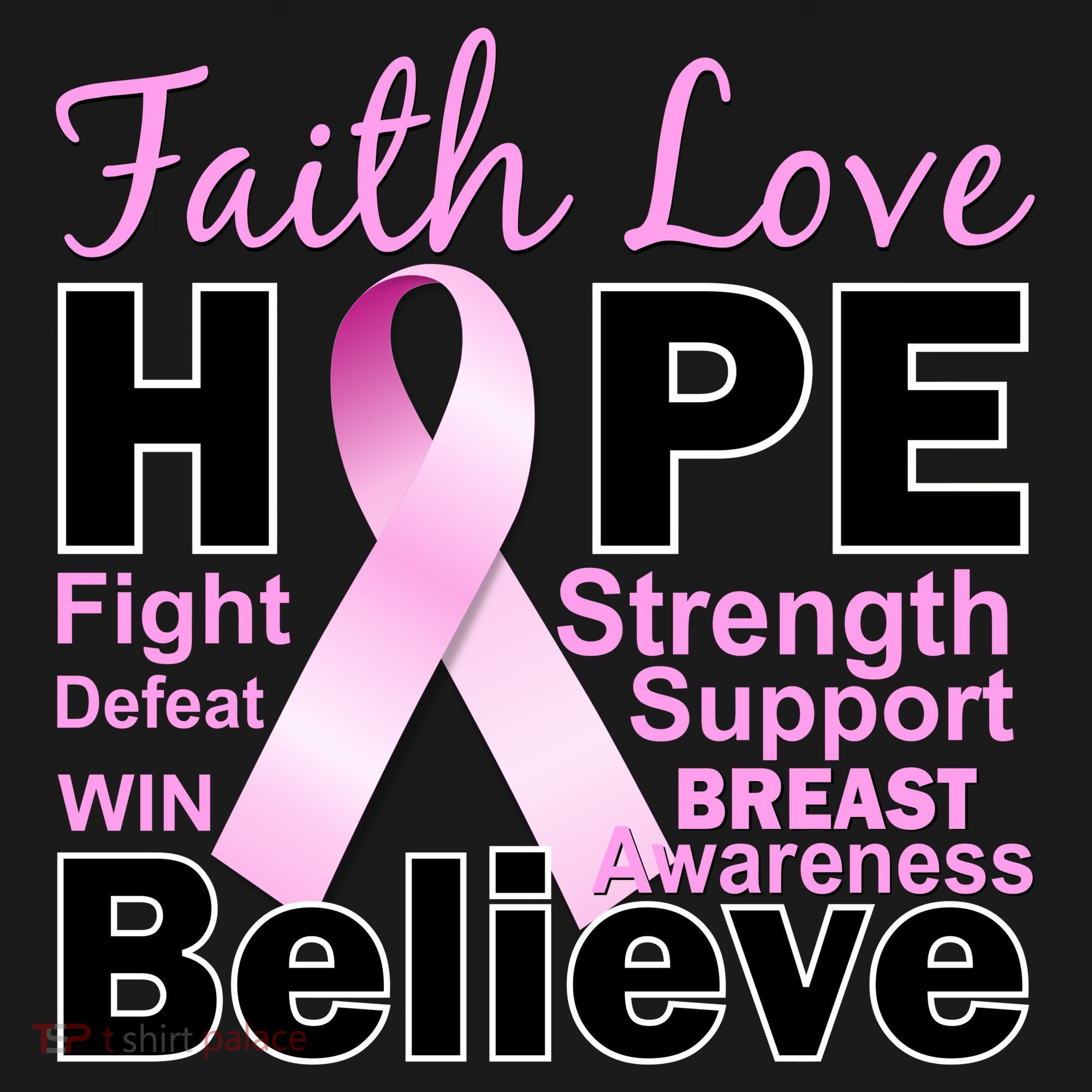 Faith Hope Breast Cancer Awareness Kids Sweatshirt