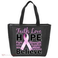 Faith Hope Breast Cancer Awareness Tote Bag thumb 0