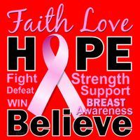 Faith Hope Breast Cancer Awareness Santa Hat thumb 1