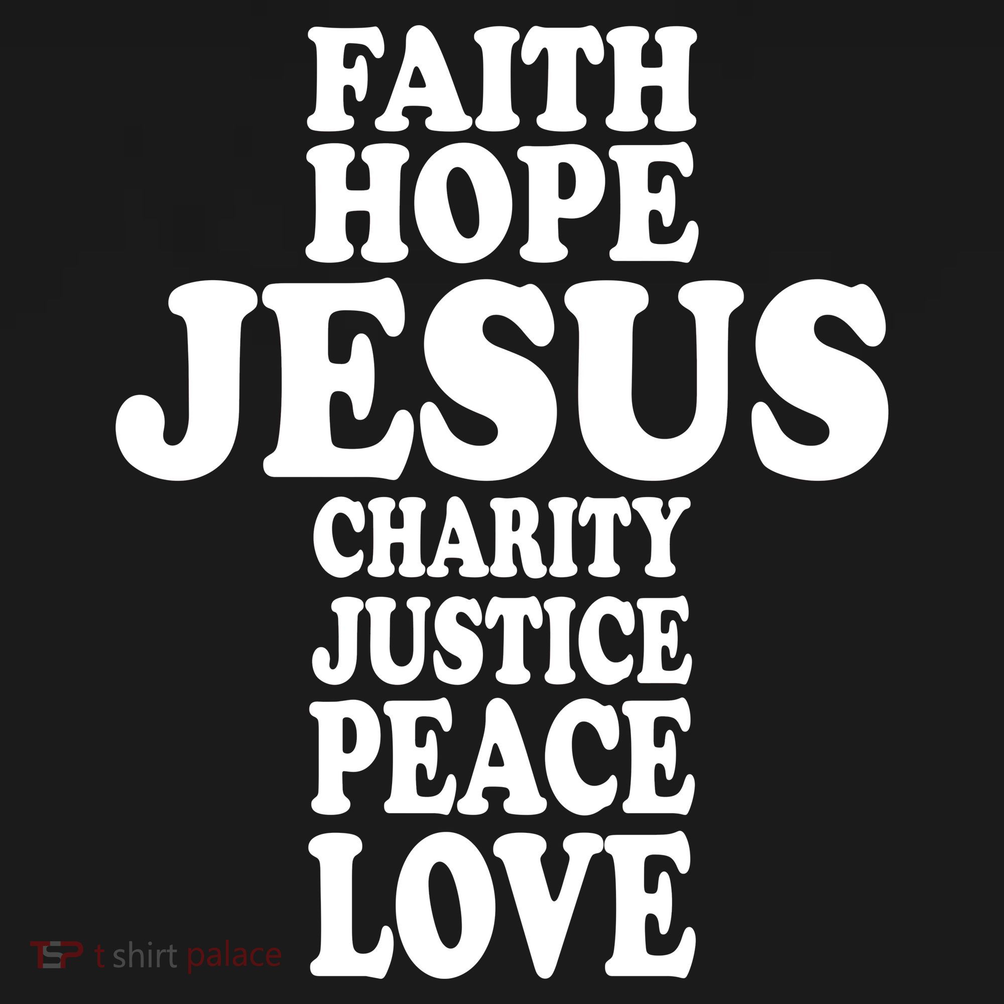 Faith Hope Jesus Charity Peace Love Word Cross Women's Hoodie