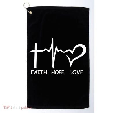 Faith Hope Love Golf Towel