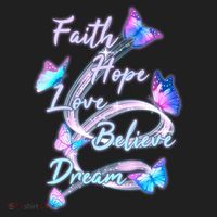Faith Hope Love Believe Dream - Butterflies Tumbler thumb 3