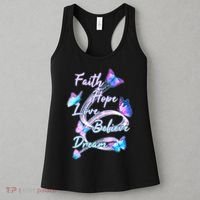 Faith Hope Love Believe Dream - Butterflies Women's Tank Top thumb 3