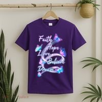 Faith Hope Love Believe Dream - Butterflies T-Shirt thumb 2